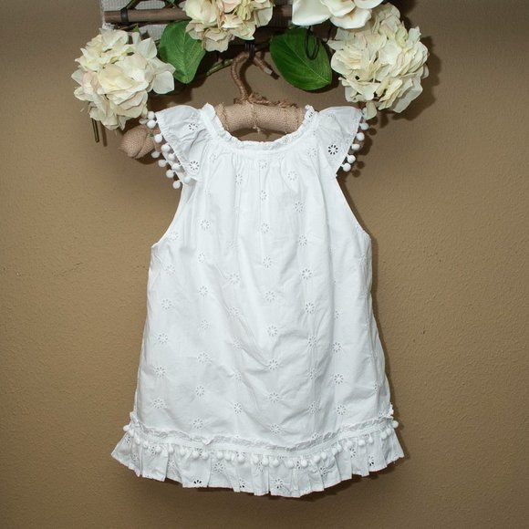 NWT J. Crew Eyelet Pom-Pom Top size S - Picture 4 of 5